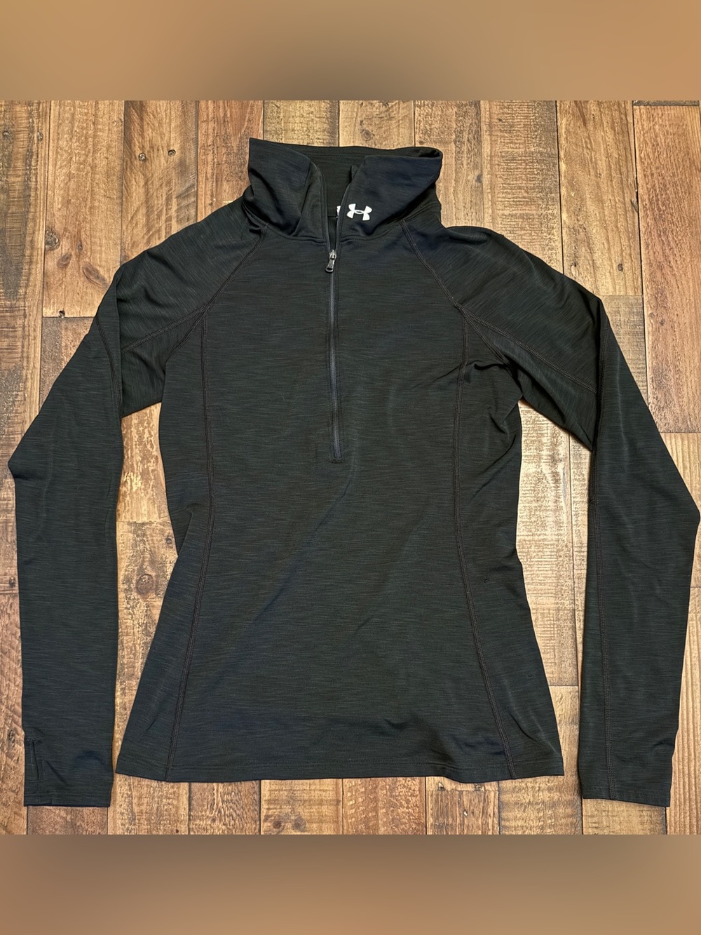 Under Armour ColdGear Black Hooded 1/4 Zip Pullover – Small/Petite